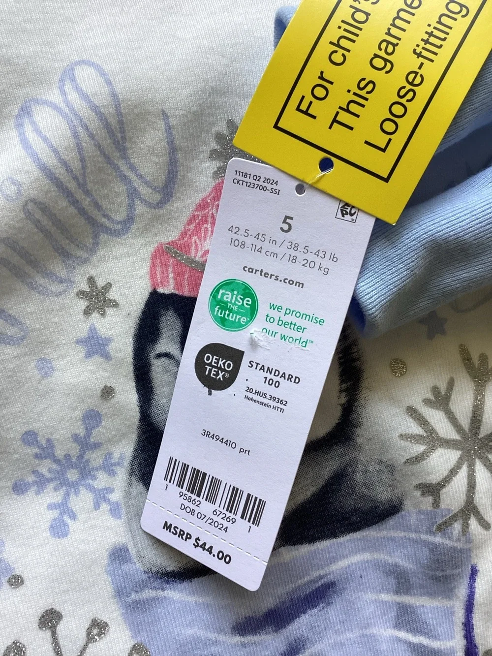 Carter's Light Blue & White Penguin Girl’s Pajama Sets (2)